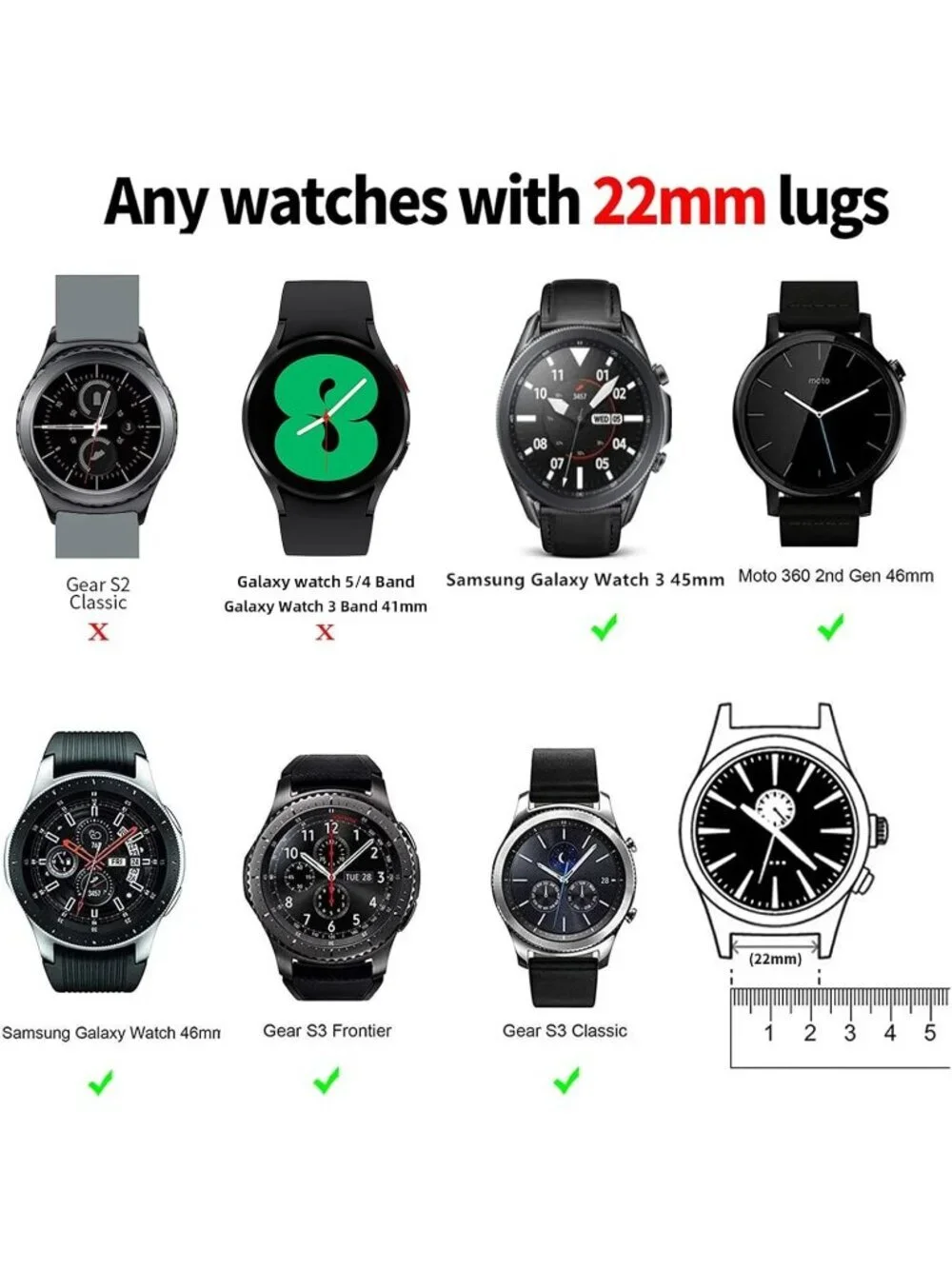 Unisex Grey White Analog Compatible Frontier Soft Silicone Samsung Galaxy Watch